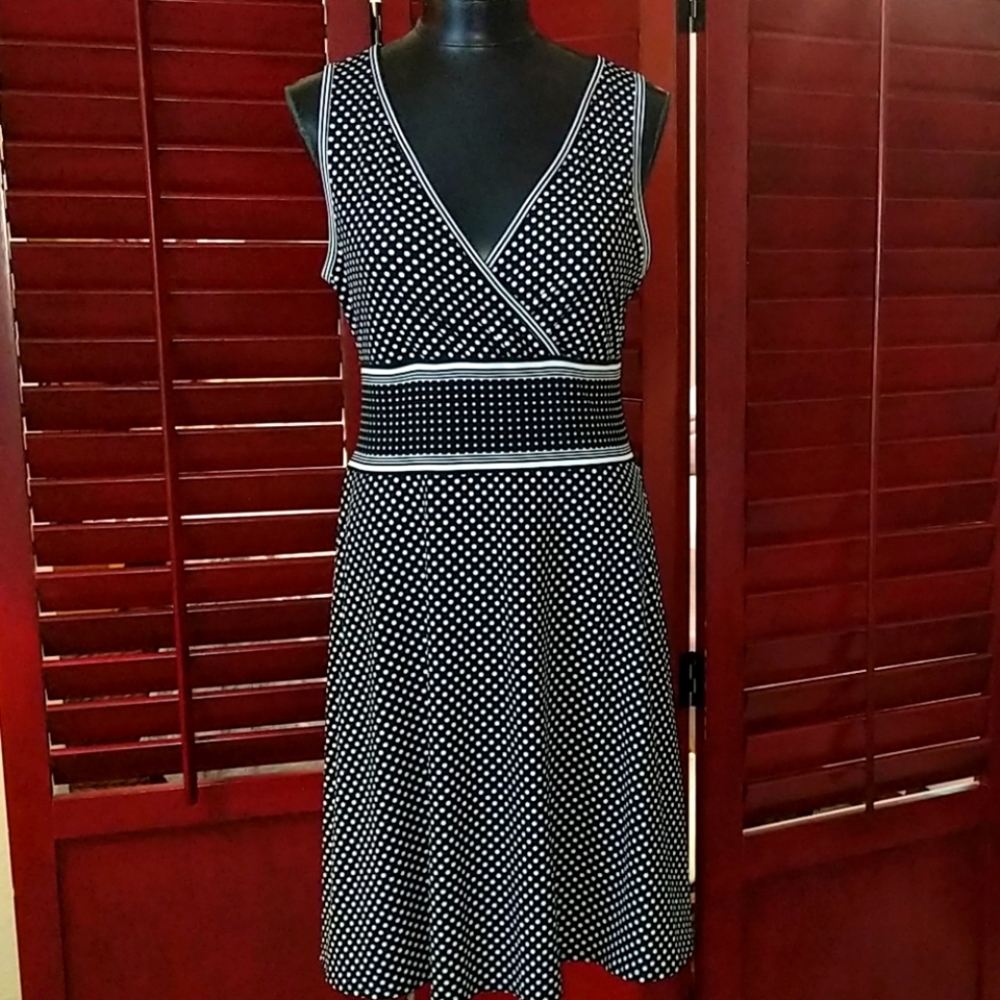 Max Studio Black and White Dress